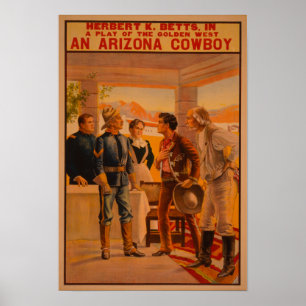 Ein Spiel-Plakat Arizonas CowboyWestern Poster