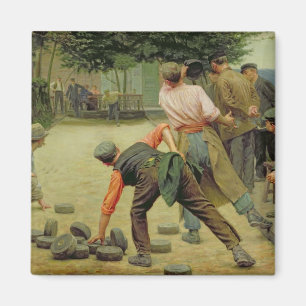 Ein Spiel von Bourles in Flandern, 1911 Magnet