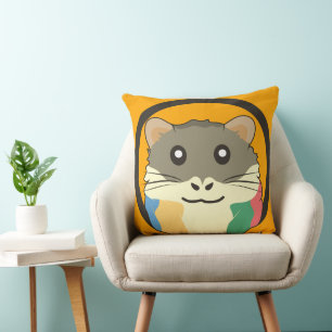 Ein spielerischer und lustiger Hamster Kissen