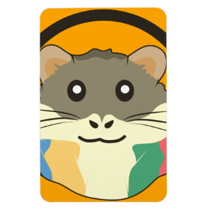 Ein spielerischer und lustiger Hamster Magnet