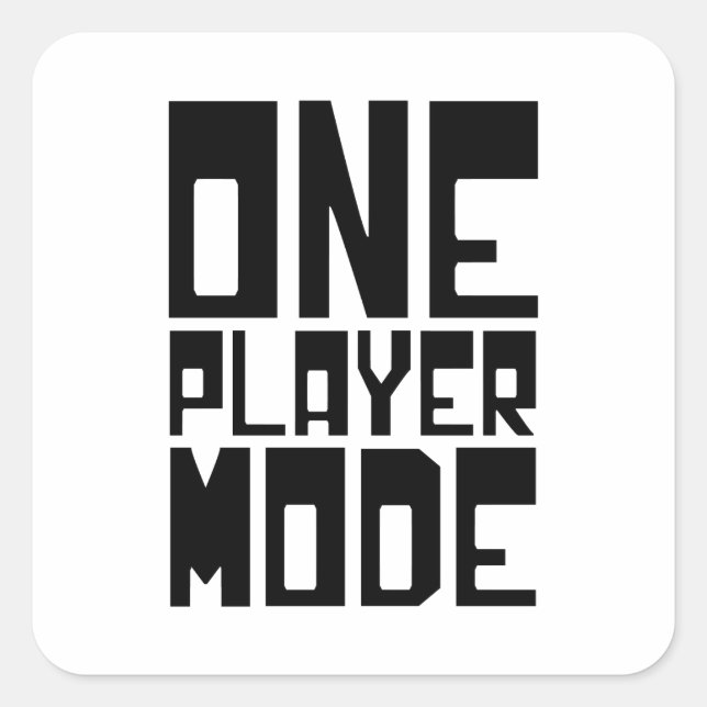 EIN SPIELMODUS QUADRATISCHER AUFKLEBER (Vorderseite)