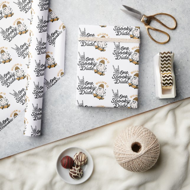 Ein Spooker Typ Halloween Geschenkpapier (Kunsthandwerk)
