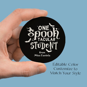 Ein Spooktacular Student Halloween Lehrer Belohnun Runder Aufkleber