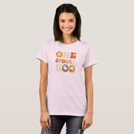Ein Spooky Boo Groovy Halloween Cat Ghost T-Shirt