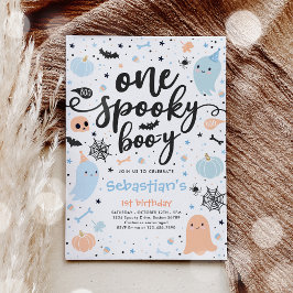 Ein Spooky Boo-y Niedlich Halloween Ghost 1. Gebur Einladung