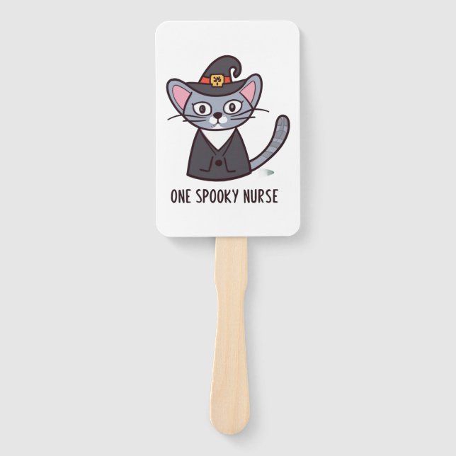 Ein Spooky-Kinderkrippe - Felinische Festlichkeite Fächer (Vorderseite)