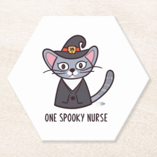 Ein Spooky-Kinderkrippe - Felinische Festlichkeite Untersetzer