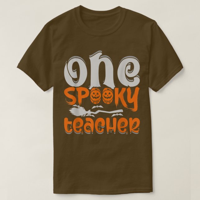 Ein Spooky-Lehrer Halloween-Lehrer T-Shirt (Design vorne)