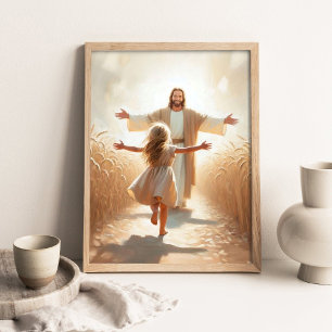 Ein Sprung des Glaubens, Christliche Kunst, Jesus  Poster