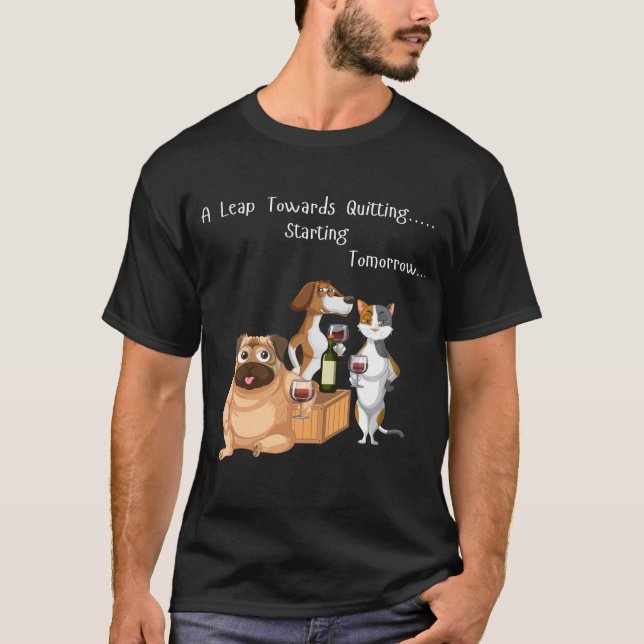 Ein Sprung in Richtung Ende... ab morgen, T-Shirt (Vorderseite)