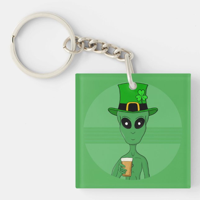 Ein St. Patrick Außerirdischer Schlüsselanhänger (Vorderseite)