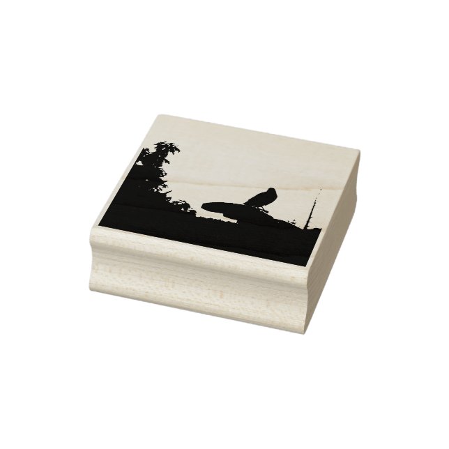Ein Stachelvogel mit Blätter Gummistempel (Stempel)