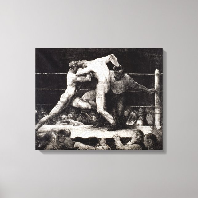 Ein Stag bei Sharkey's - George Bellows Boxing Lit Leinwanddruck (Vorderseite)