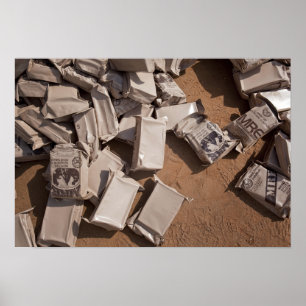 Ein Stapel der Mahlzeiten essfertig Poster