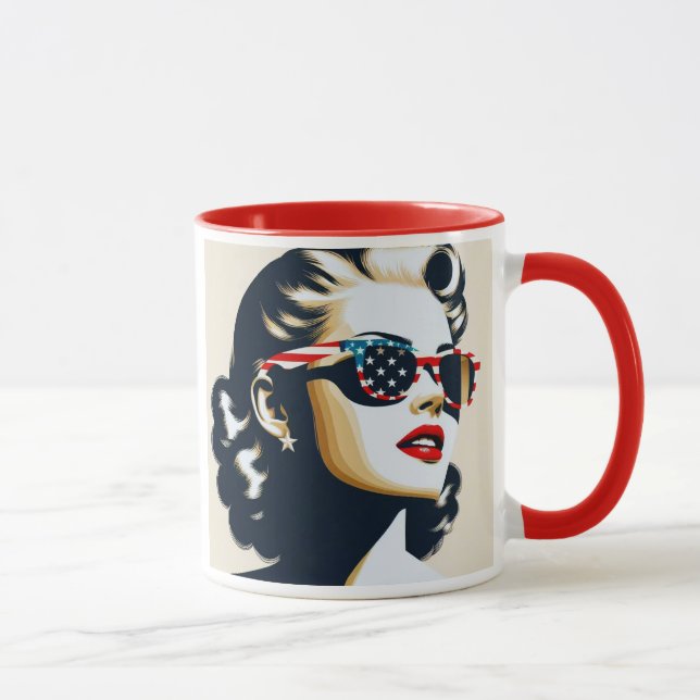 Ein Star im Pop-Art-Stil. Tasse (Rechts)