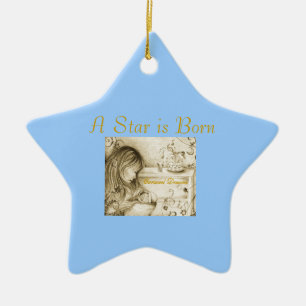 Ein Star ist Geboren Blue Keramik Star Ornament