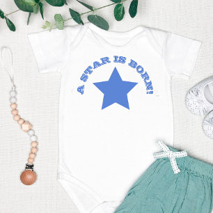 EIN STAR IST GEBOREN   Fuadquote Blue Star Baby Bo Strampler
