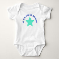EIN STAR IST GEBOREN | Fun Zitat Aquamariner Star 