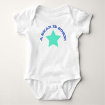 EIN STAR IST GEBOREN | Fun Zitat Aquamariner Star 