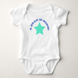 EIN STAR IST GEBOREN | Fun Zitat Aquamariner Star Baby Strampler