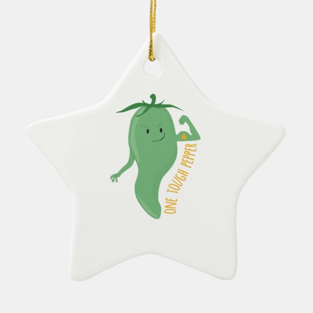 Ein starker Pfeffer Keramik Ornament (Vorne)