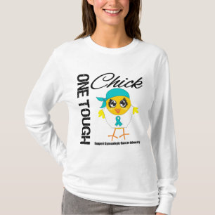 Ein starkes Küken-gynäkologischer Krebs-Krieger T-Shirt