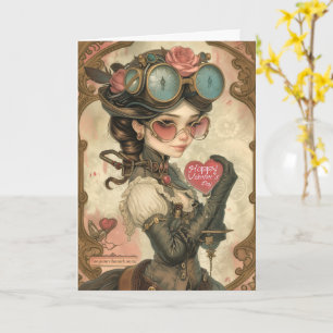 Ein Steampunk Valentinstag Karte