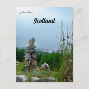 Ein Steinhaufen in Schottland Postkarte
