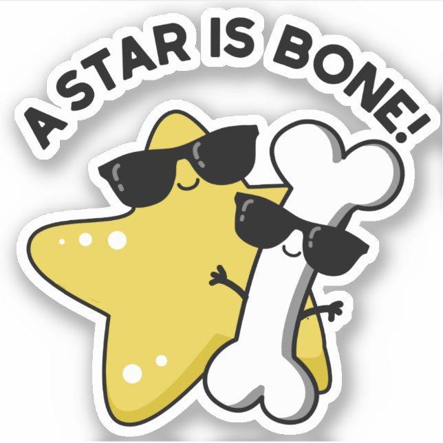 Ein Stern ist ein "Bone Funny Movie Title Puff" Aufkleber (Vorderseite)
