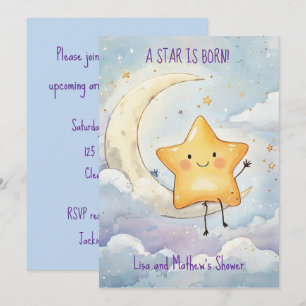 Ein Stern ist geboren Baby-Digital-Download-Einlad Einladung