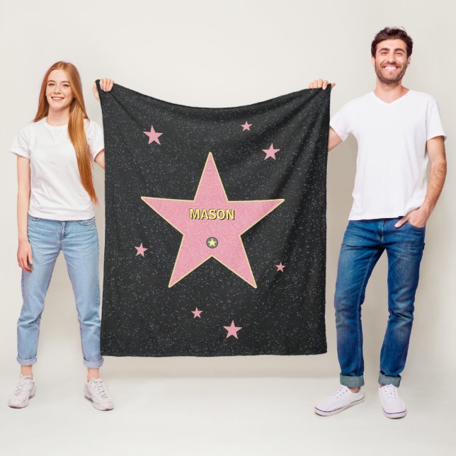 Ein Stern mit deinem Namen darauf! Fleecedecke (Beispiel)