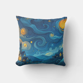 Ein Sternenhimmel über den Hütten des Landes Kissen