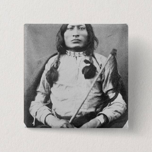 Ein Stier-Krieger, 1882 (b/w Foto) Button (Vorderseite)