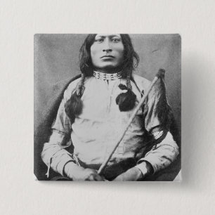 Ein Stier-Krieger, 1882 (b/w Foto) Button