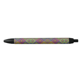 Ein Stift mit einem farbenfrohen geometrischen Mus