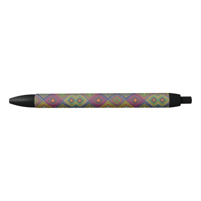 Ein Stift mit einem farbenfrohen geometrischen Mus (Vorderseite)