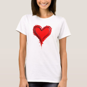 Ein stilisiertes Herz im großen Herzen. T-Shirt