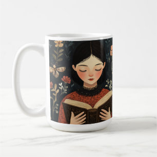 Ein Stiller Moment Mit Einem Buch Kaffeetasse