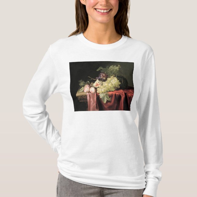 Ein Stillleben mit Trauben, Pflaumen T-Shirt (Vorderseite)