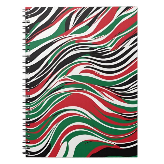 Ein stilvolles Notebook mit kühl abstraktem Design Notizblock (Vorderseite)