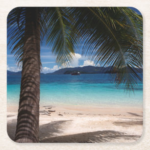 Ein Strand auf KOH Wai Insel in Thailand Rechteckiger Pappuntersetzer