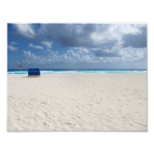 Ein Strand-Stuhl erwartet Fotodruck
