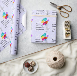 Ein Strauß aus Herzluftballons aus Papier Geschenkpapier