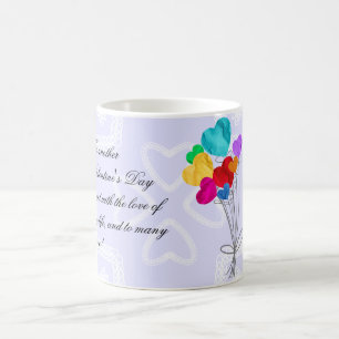 Ein Strauß aus Papier-Herzballons Kaffeetasse