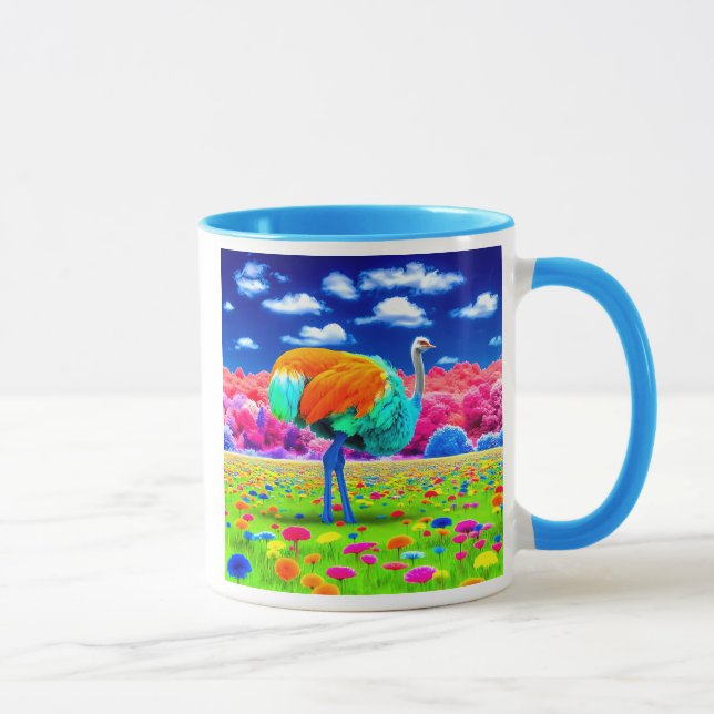 Ein Strauß in einer imaginären Landschaft. Tasse (Rechts)