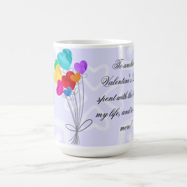 Ein Strauß von Herzpapierballons Kaffeetasse (Mittel)