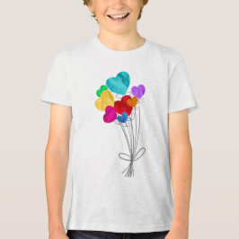 Ein Strauß von Herzpapierballons Tri-Blend Shirt