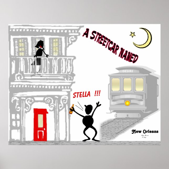 Ein Streetcar mit dem Namen DESIRE Poster (Vorne)