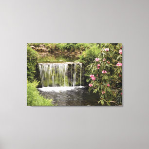 Ein Strom und ein Wasserfall in Dartmoor Leinwanddruck
