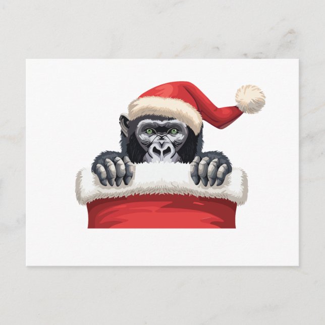 Ein Strumpf voller Gorilla Cheer Postkarte (Vorderseite)